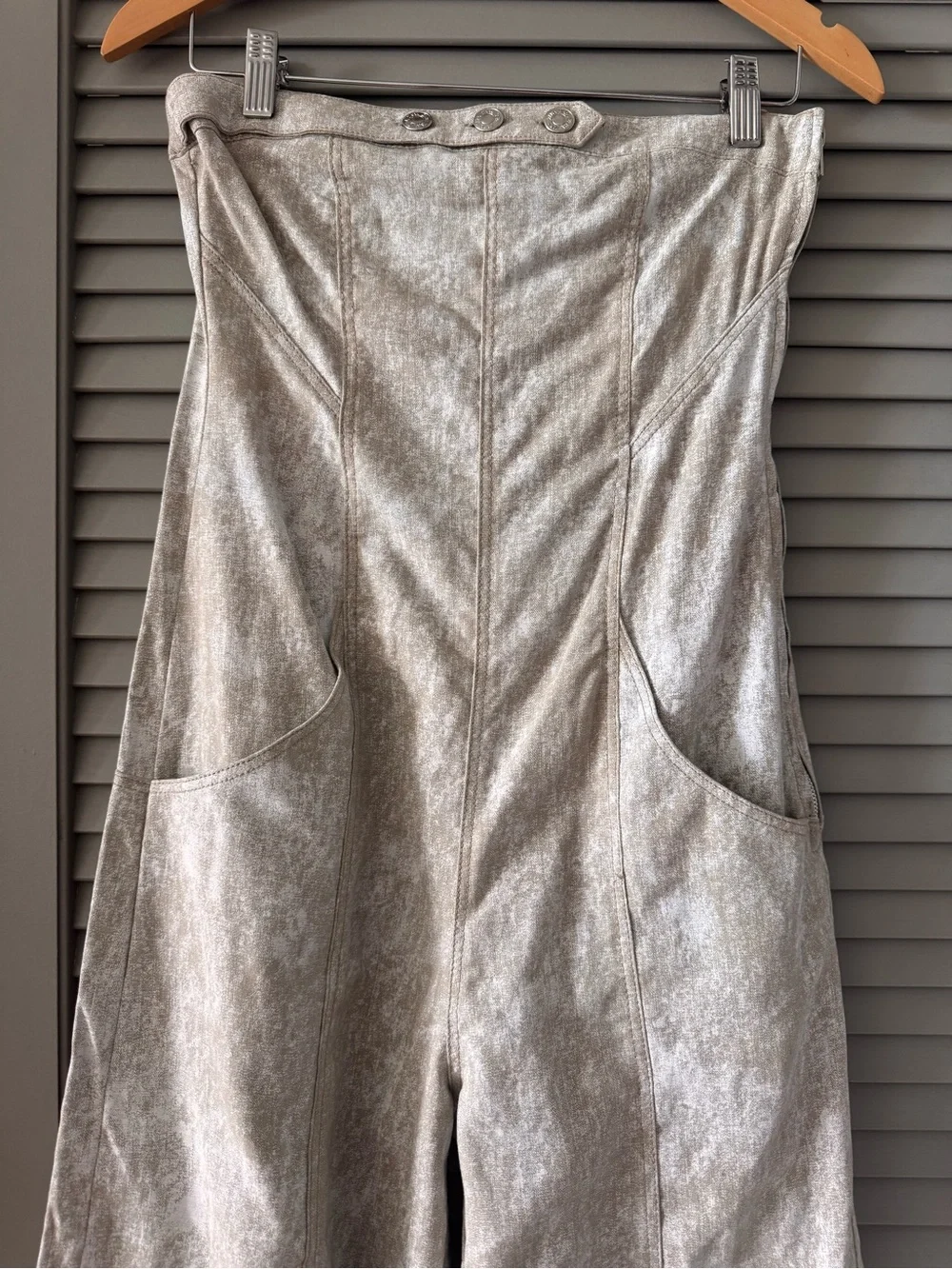 Zara | Blogger Fav Strapless Linen Blend Wide-Leg Jumpsuit ~ Small